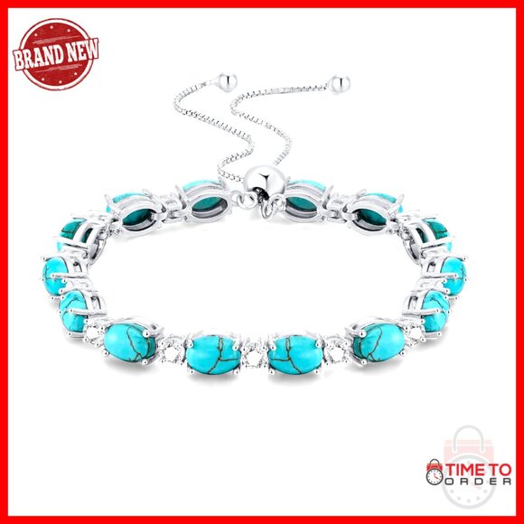 Jewelry - 925 Sterling Silver Tennis Bracelet Adjustable 7 Inch Western Boho